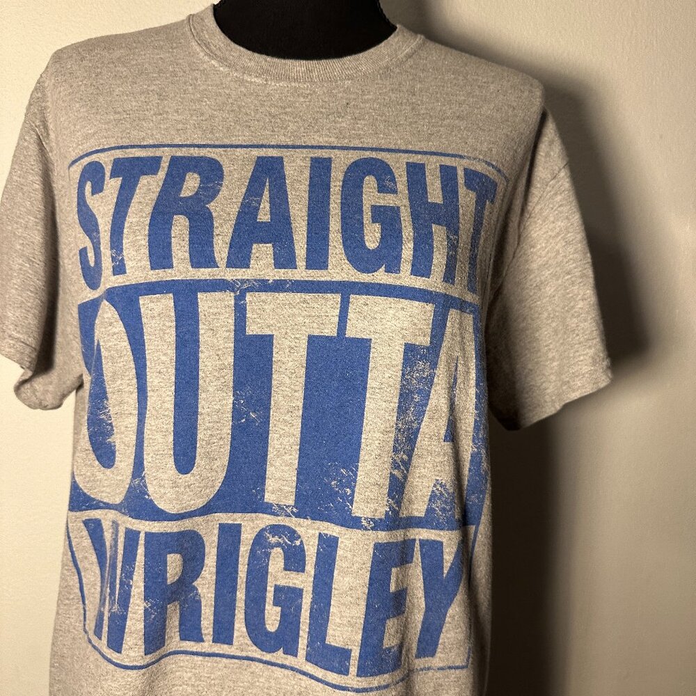 "Straight Outta Wrigley" Graphic Tee - Perfect for Cubs / Chicago Fans
